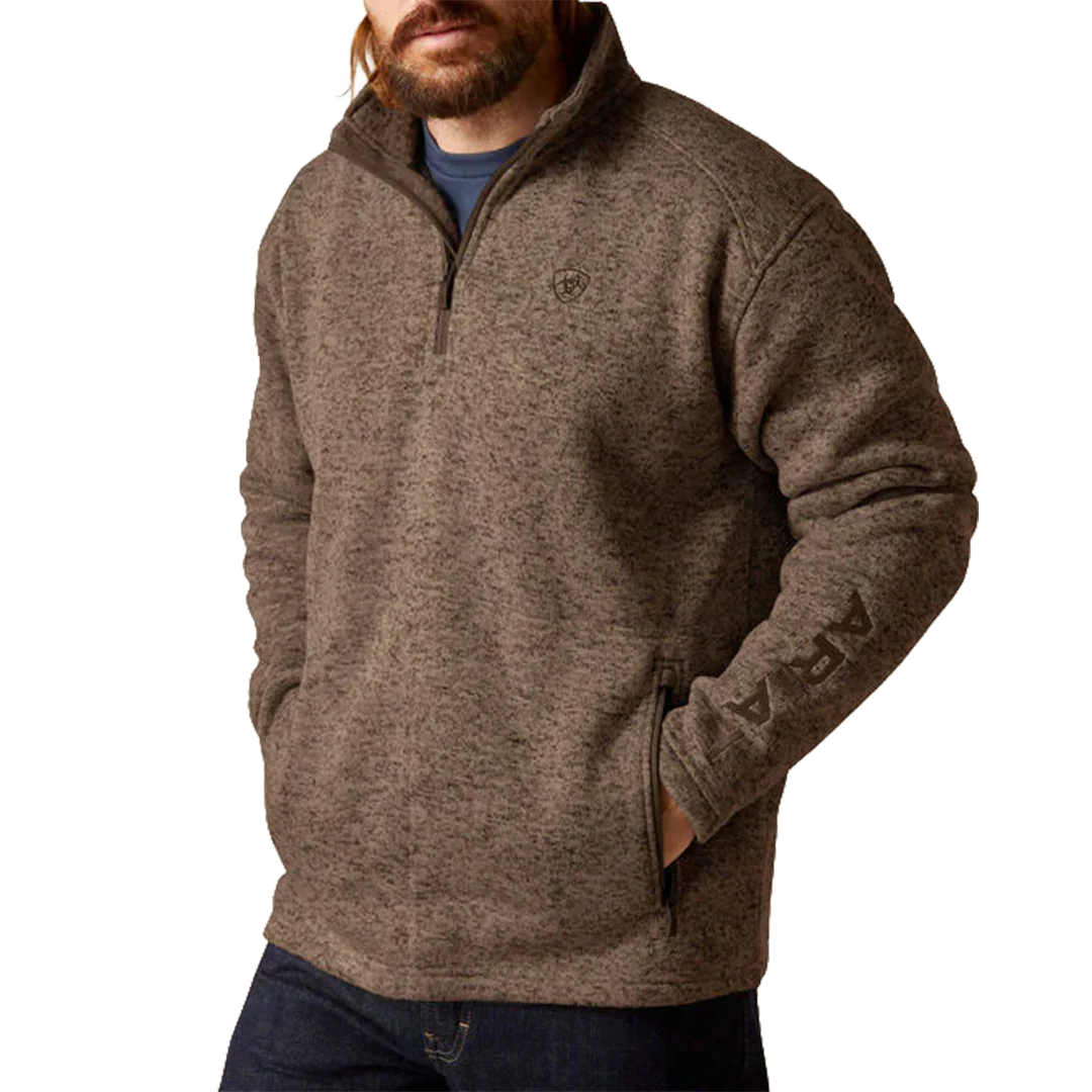 Ariat Men's Caldwell Logo 1/4 Zip Sweater - Image 7