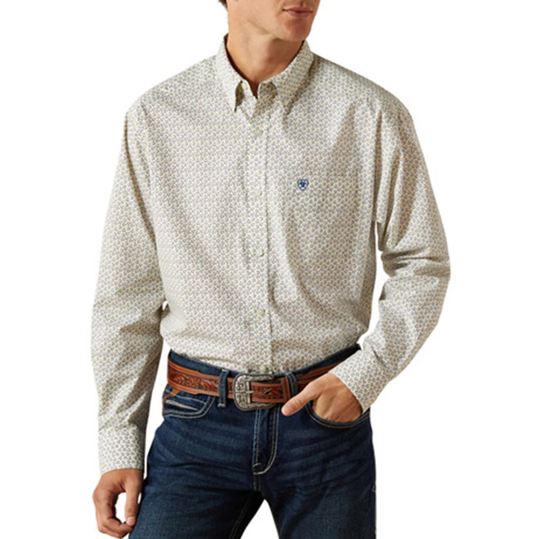 Ariat Men's Geometric Print Long Sleeve Button Shirt