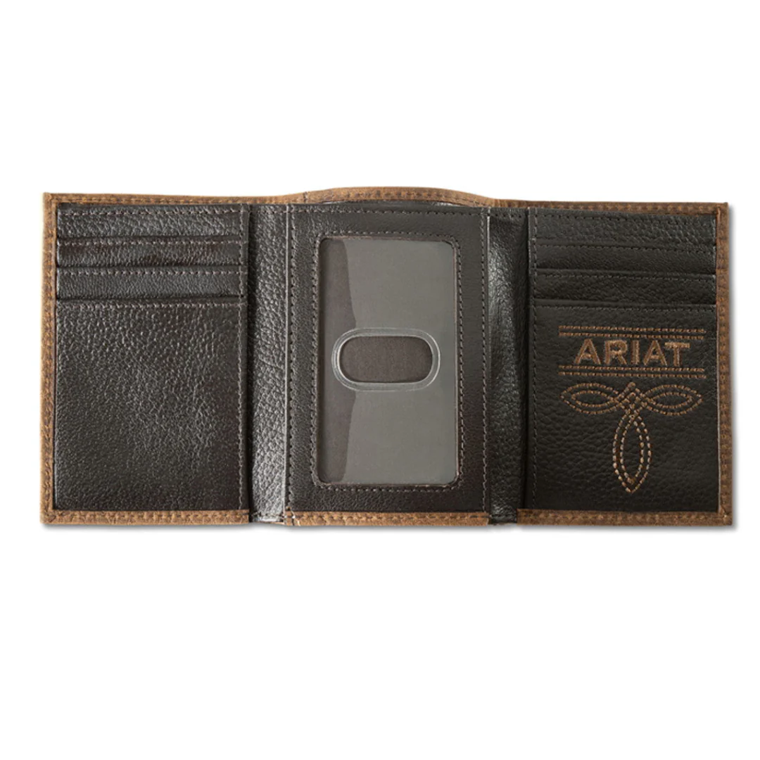 Ariat Men's Inlayed Trifold Wallet - Image 3