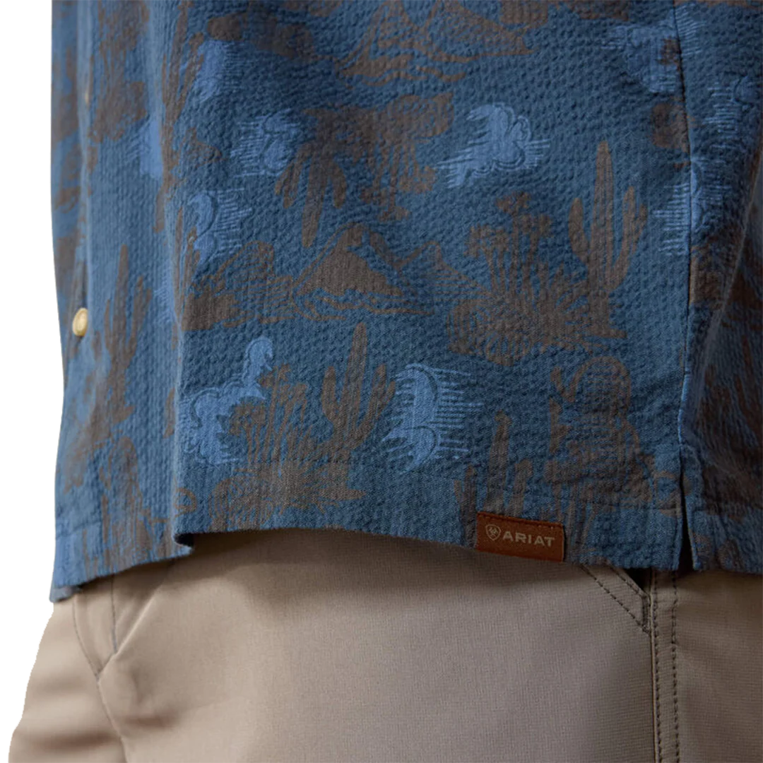 Ariat Men's Retro Camp Classic Fit Short Sleeve Button Shirt - Image 4