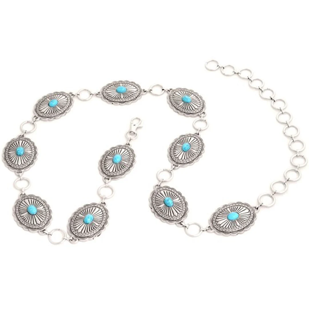 Kamberly Women's Concho Chain Belt