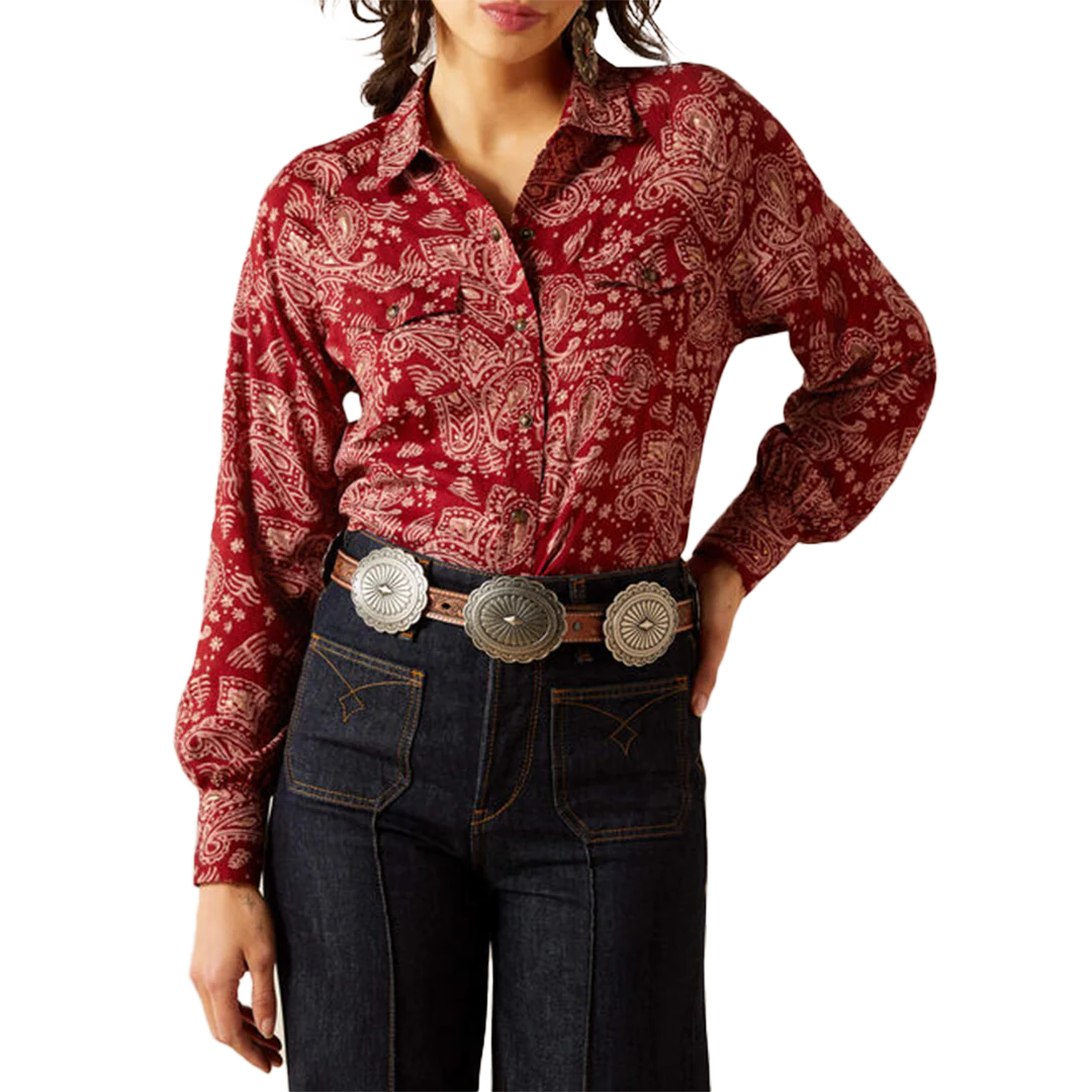 Ariat Women's Imprints Long Sleeve Snap Shirt