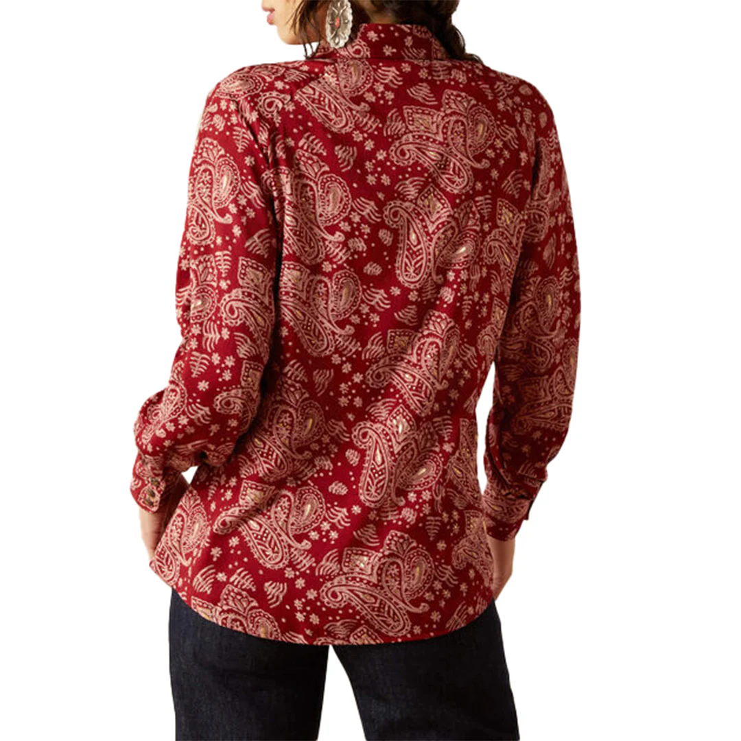 Ariat Women's Imprints Long Sleeve Snap Shirt - Image 2
