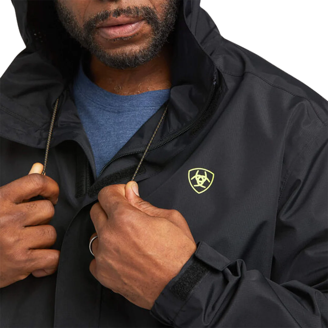 Ariat Men's Rebar Stormshell Logo Waterproof Jacket - Image 3