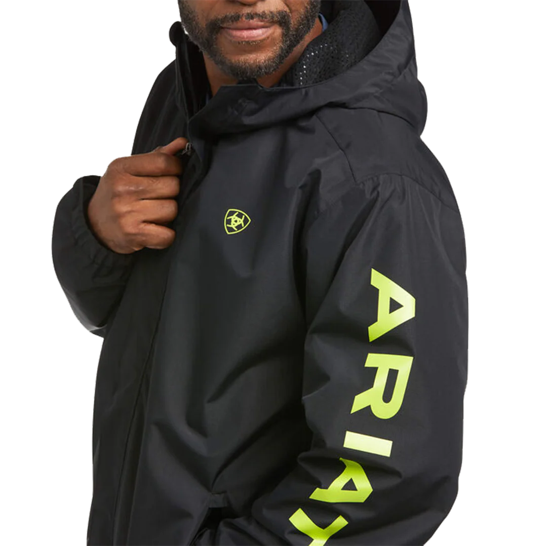 Ariat Men's Rebar Stormshell Logo Waterproof Jacket - Image 4