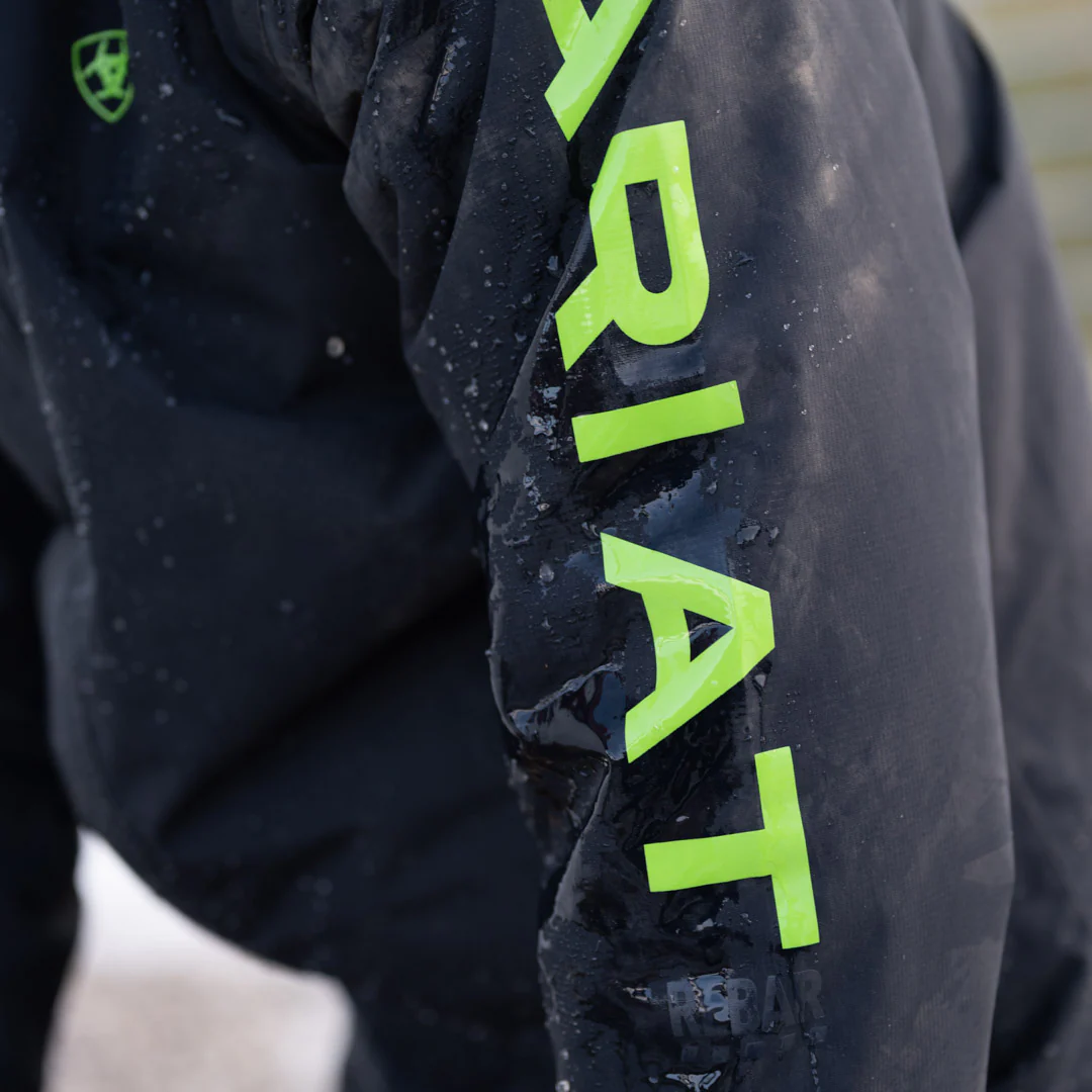Ariat Men's Rebar Stormshell Logo Waterproof Jacket - Image 7