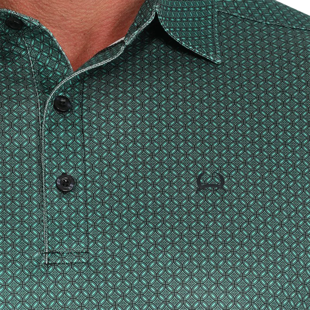 Cinch Men's Arena Flex Geometric Print Polo - Image 2