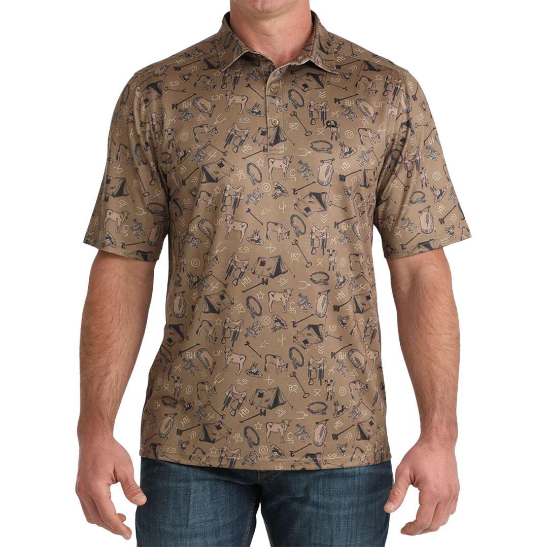 Cinch Men's Arenaflex Print Polo