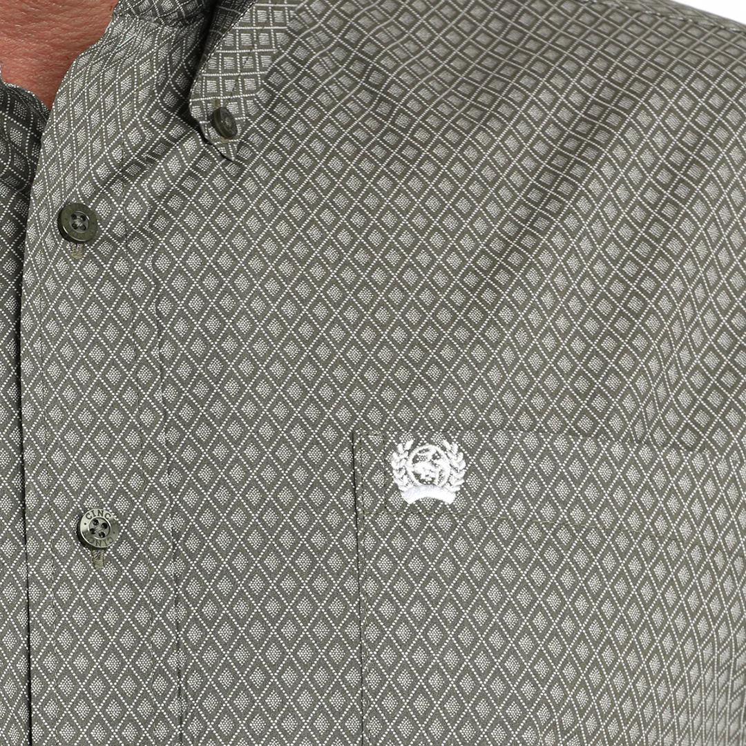 Cinch Men's Geometric Print Long Sleeve Button-Down Shirt - Image 2