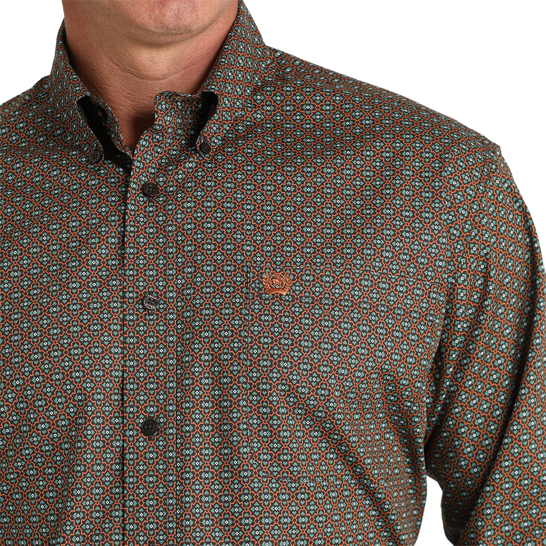 Cinch Men's Geometric Print Long Sleeve Button Shirt - Image 2