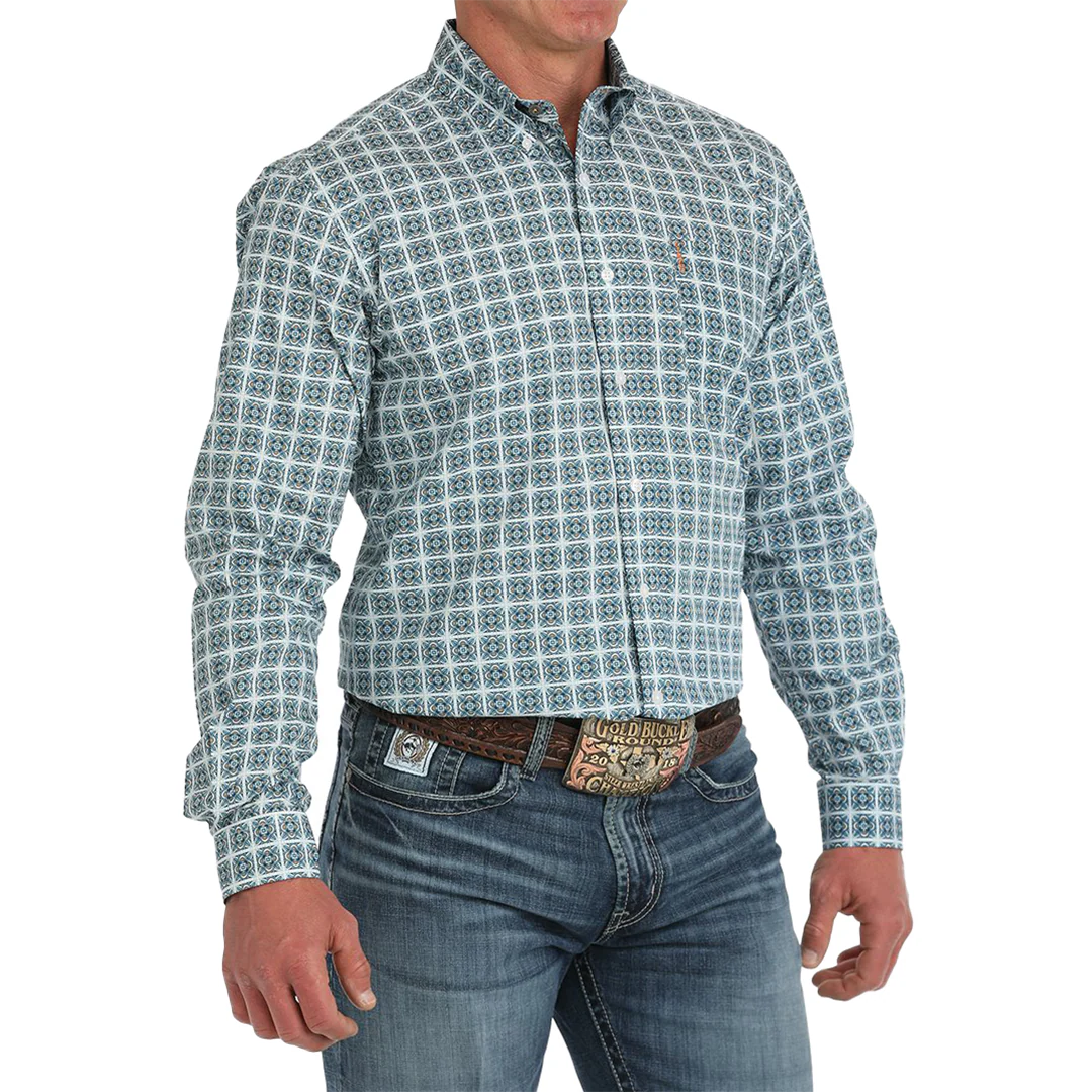 Cinch Men's Plaid Long Sleeve Button Shirt - Image 2