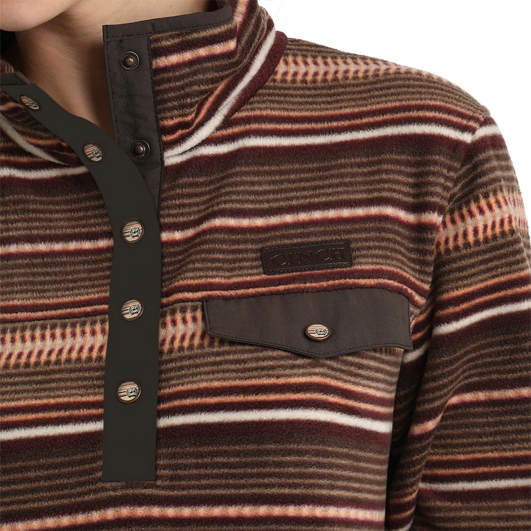 Cinch Women's Striped Fleece Pullover - Image 3