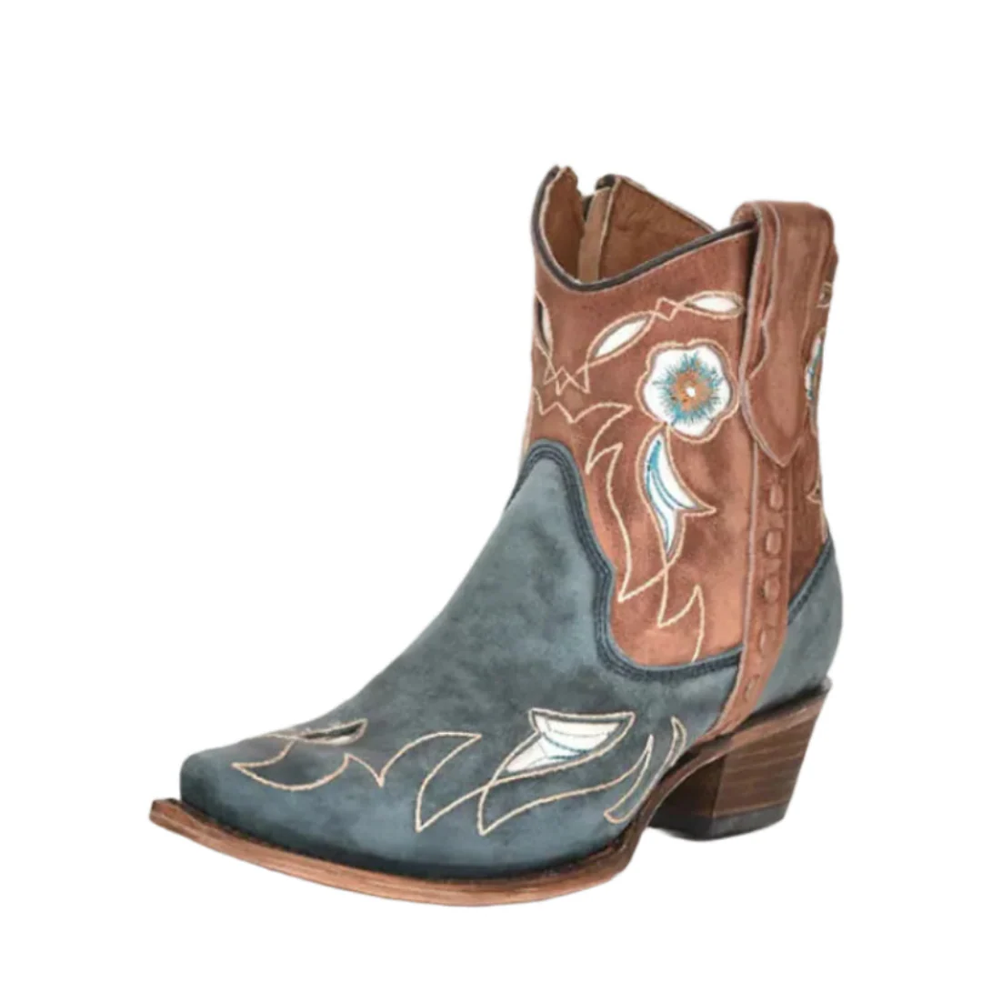 Corral Women's Floral Embroidery Ankle Boots