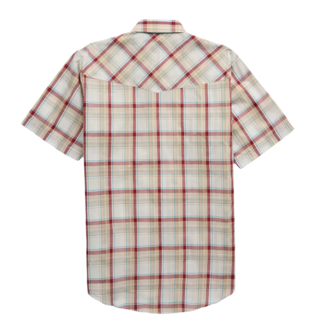 Ely Cattleman Men's Plaid Short Sleeve Snap Shirt - Image 2