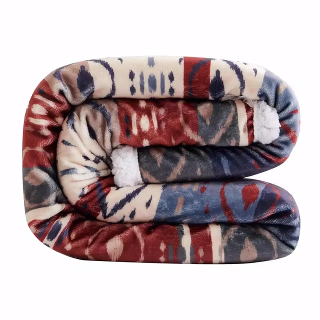 Hi End Accents Aztec Campfire Sherpa Throw - Image 2
