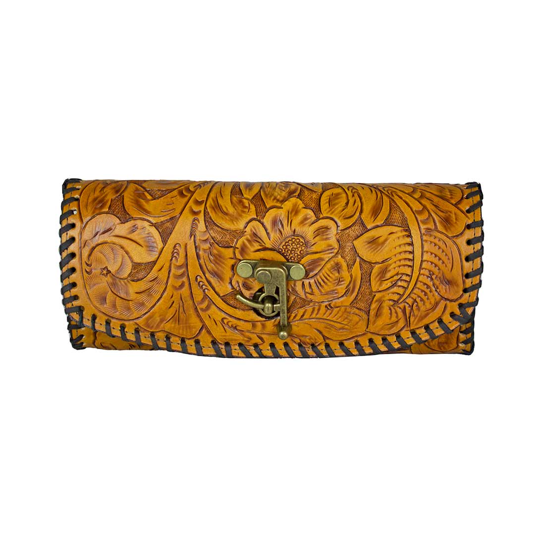 Juan Antonio Hand Tooled Latch Crossbody Clutch - Image 4