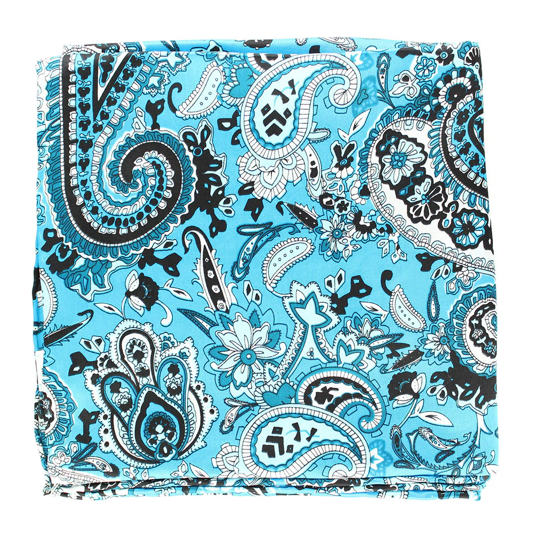M&F Western Paisley Silk Wild Rag - Image 2