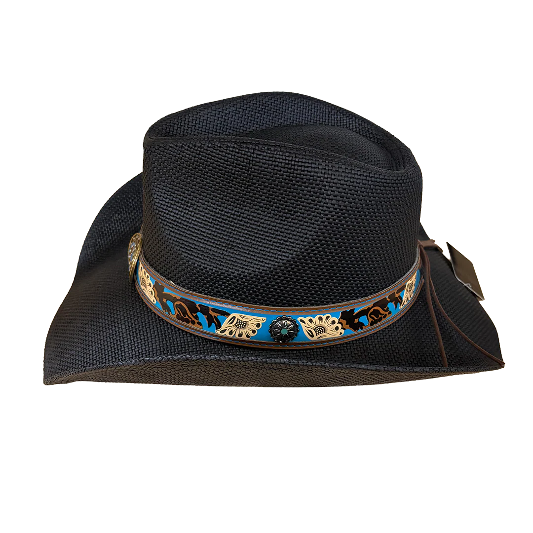 Milani Unisex Straw Concho Cowboy Hat - Image 3