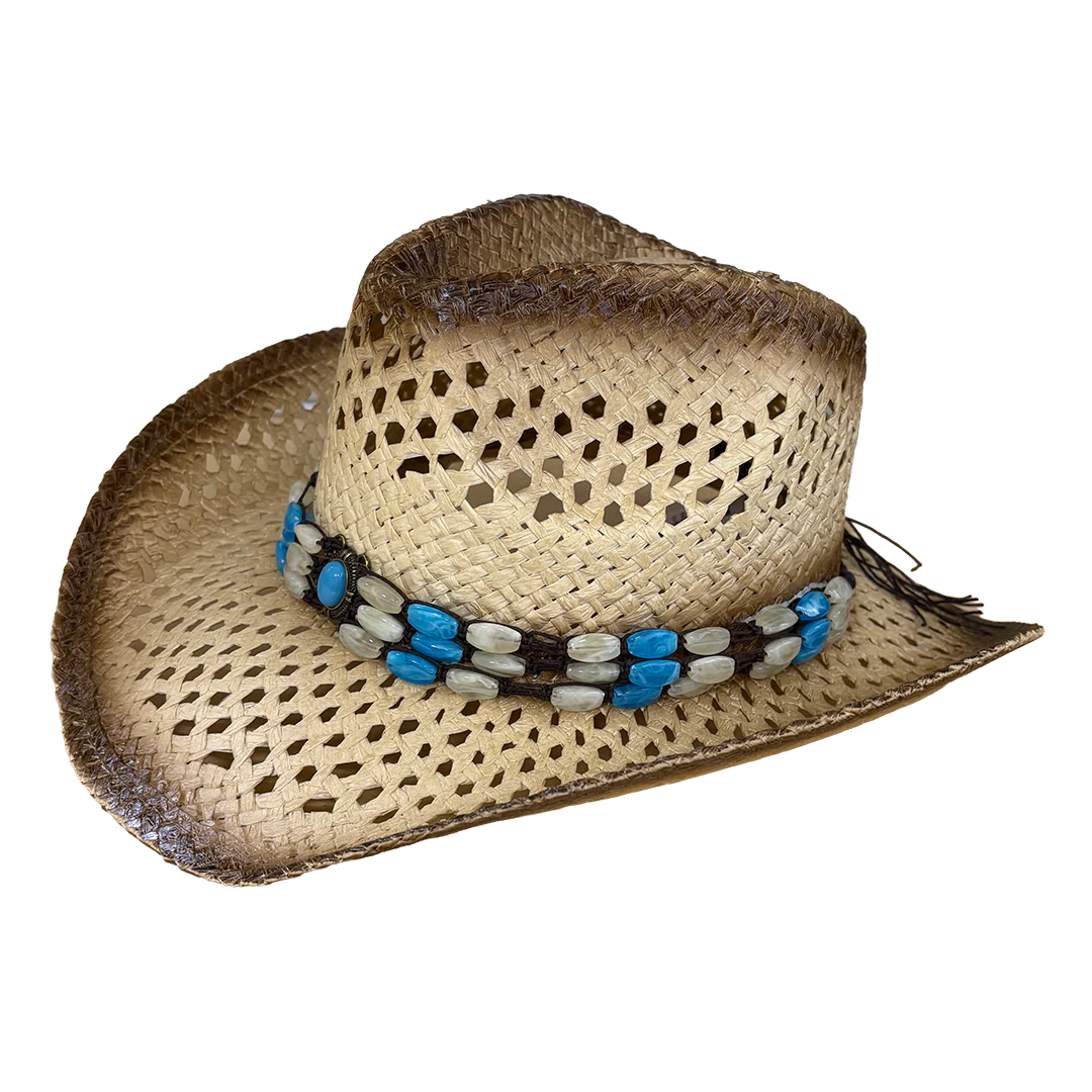 Milani Unisex Straw Concho Cowboy Hat