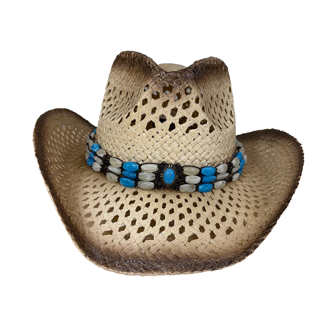 Milani Unisex Straw Concho Cowboy Hat - Image 2