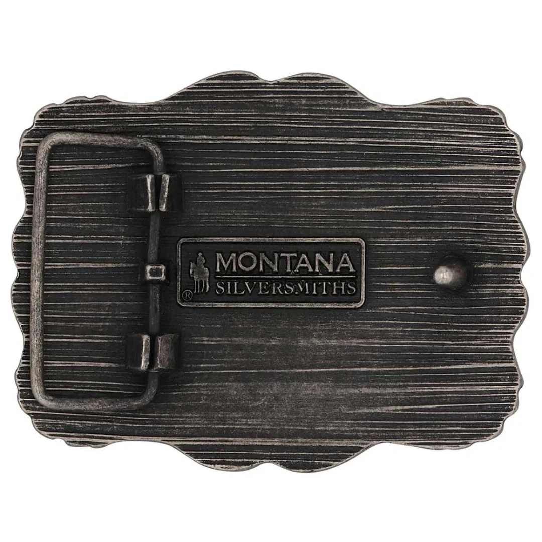 Montana Silversmiths Framed Longhorn Attitude Buckle - Image 2