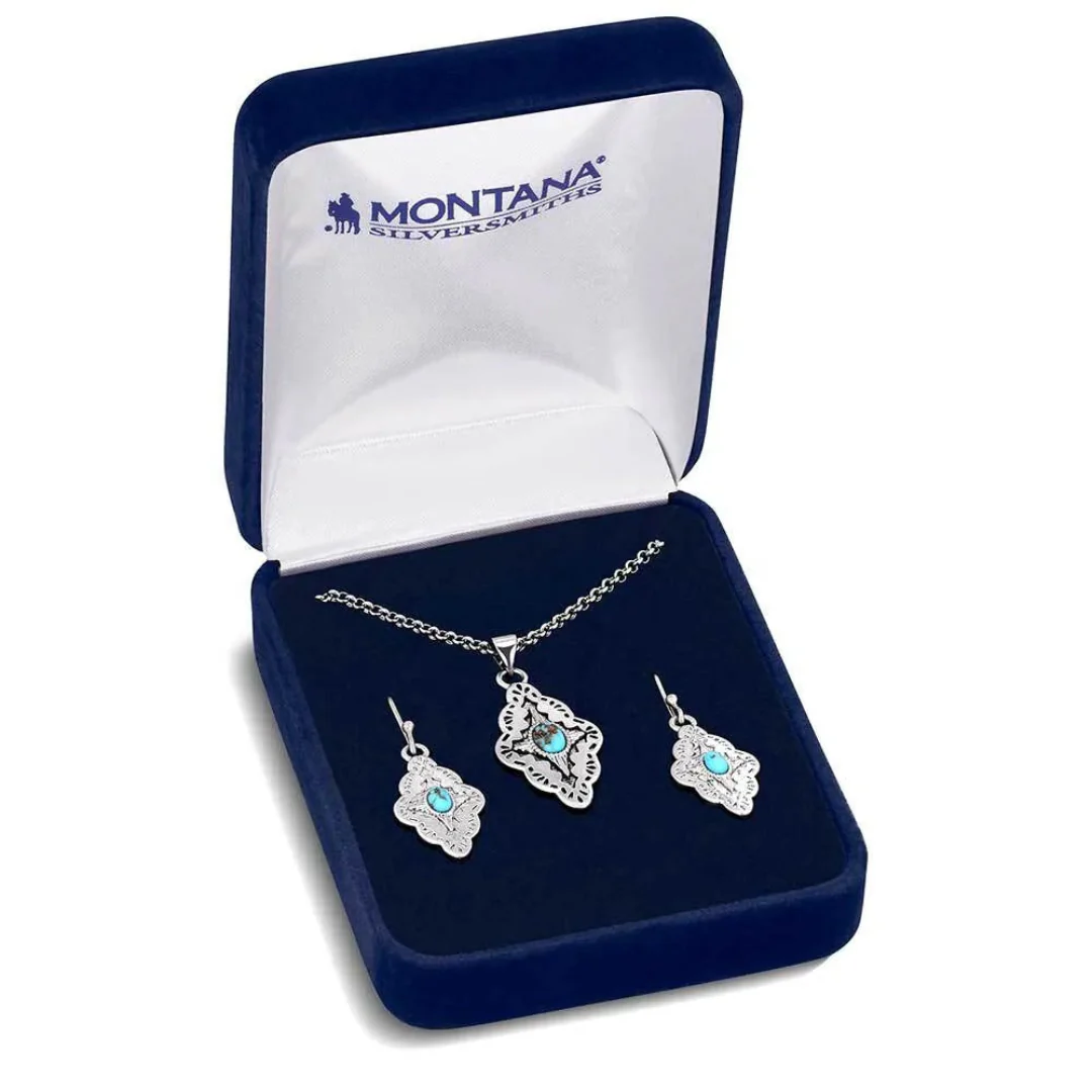 Montana Silversmiths Women's Skies Turquoise Jewelry Set - Image 3