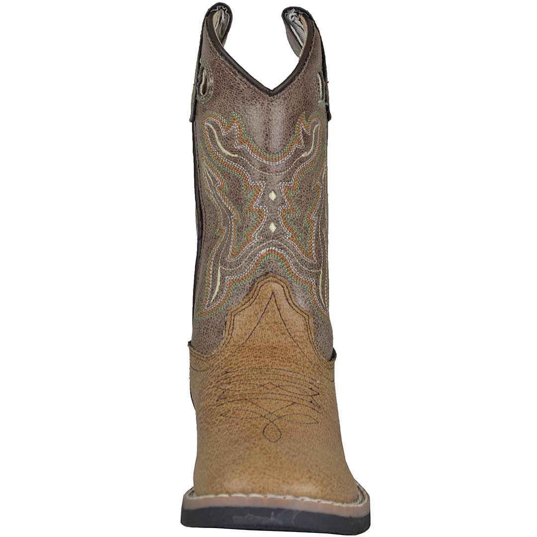 Old West Boys' Vintage Square Toe Cowboy Boots - Image 5