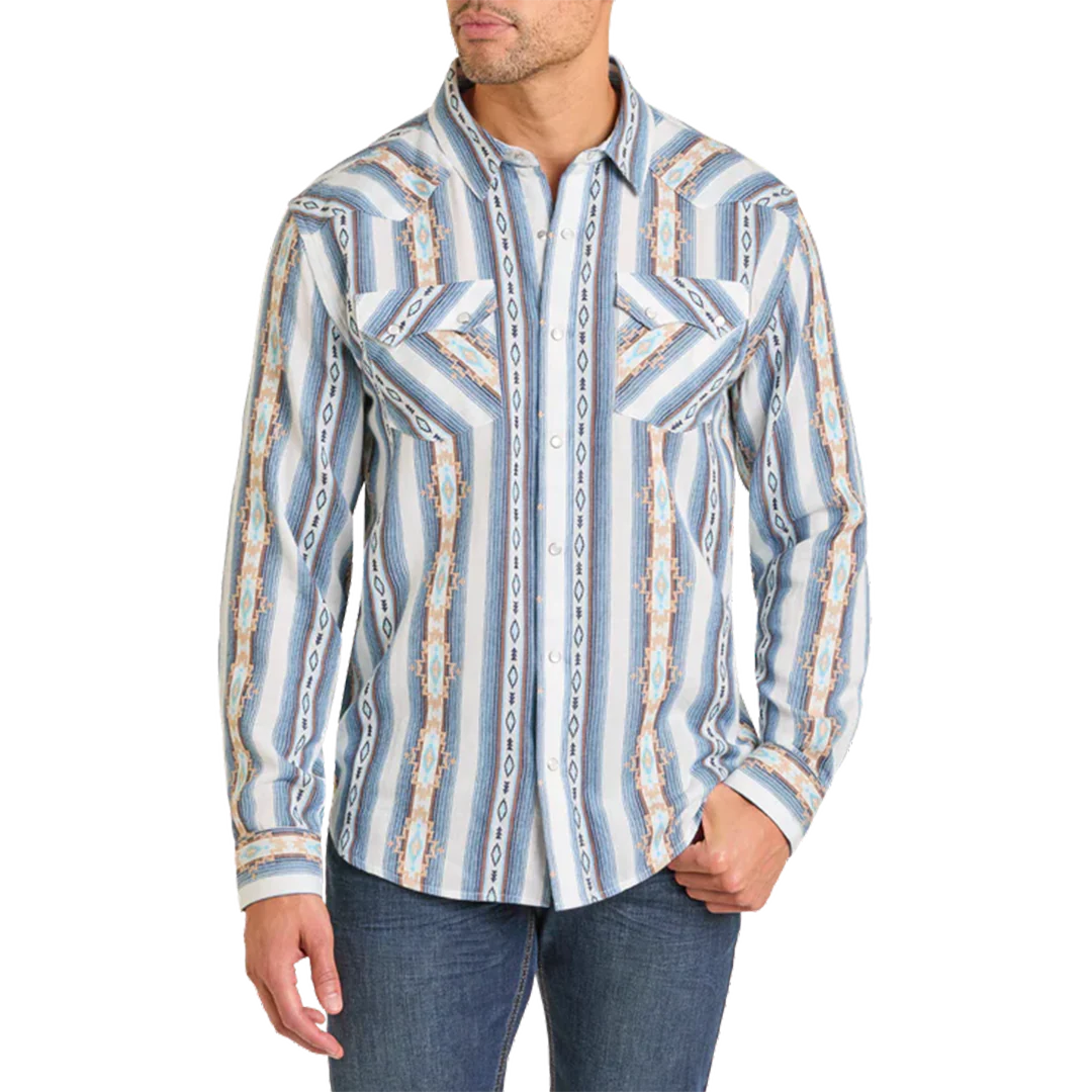Panhandle Slim Men's Aztec Stripe Long Sleeve Snap Shirt