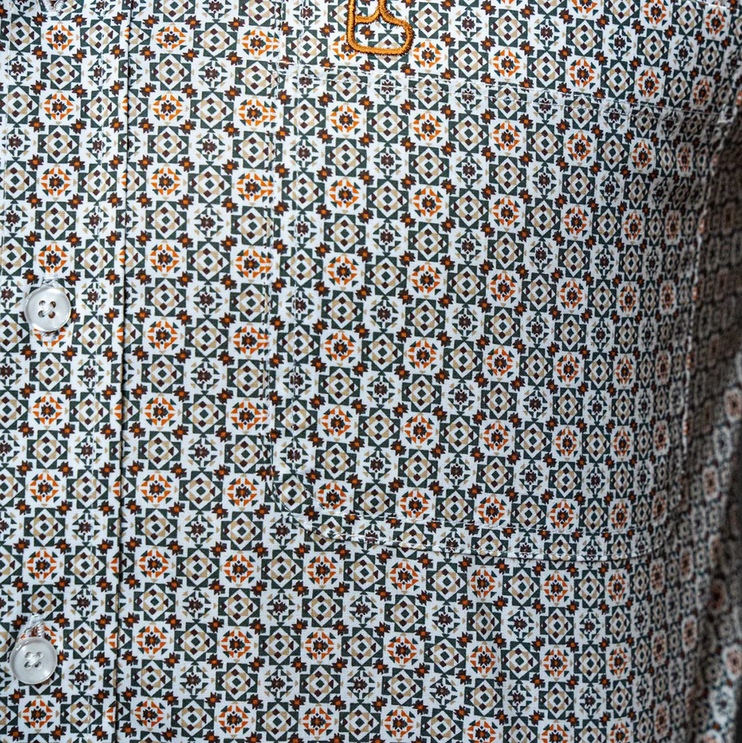Rough Stock Men's Geometric Long Sleeve Button Shirt - Image 2