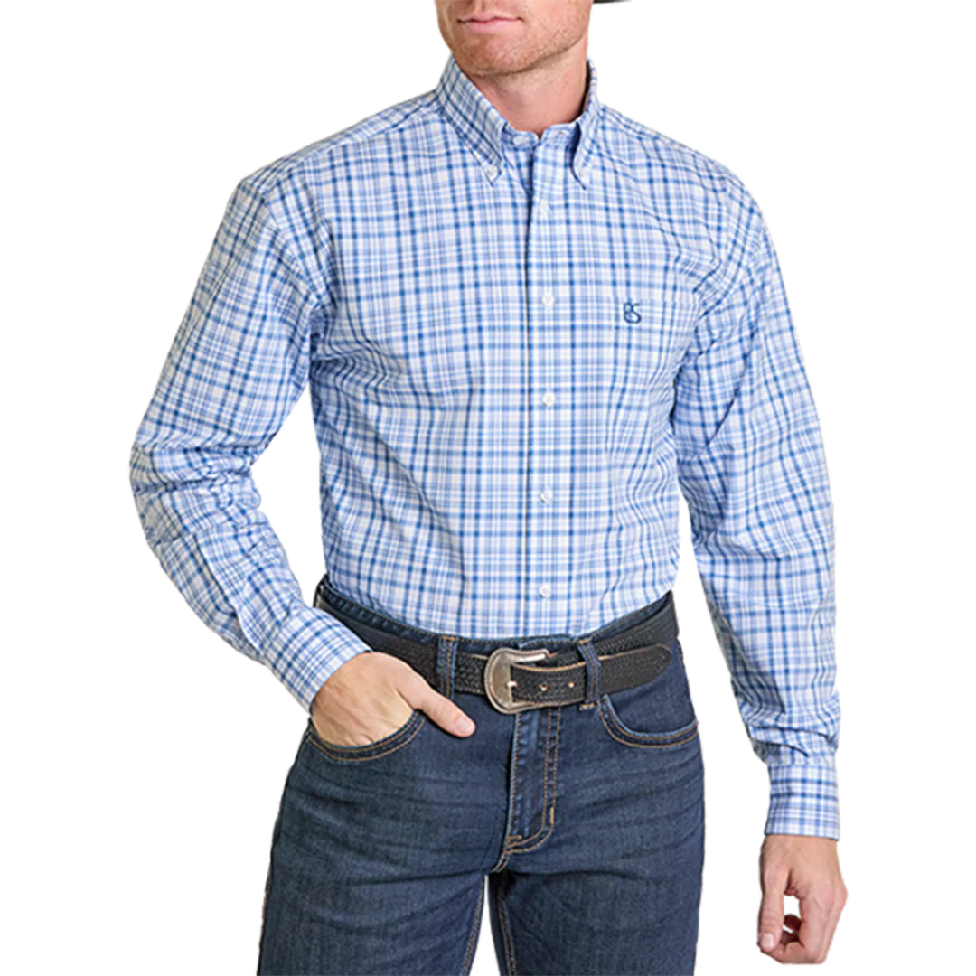 Panhandle Slim Men's Plaid Long Sleeve Snap Shirt
