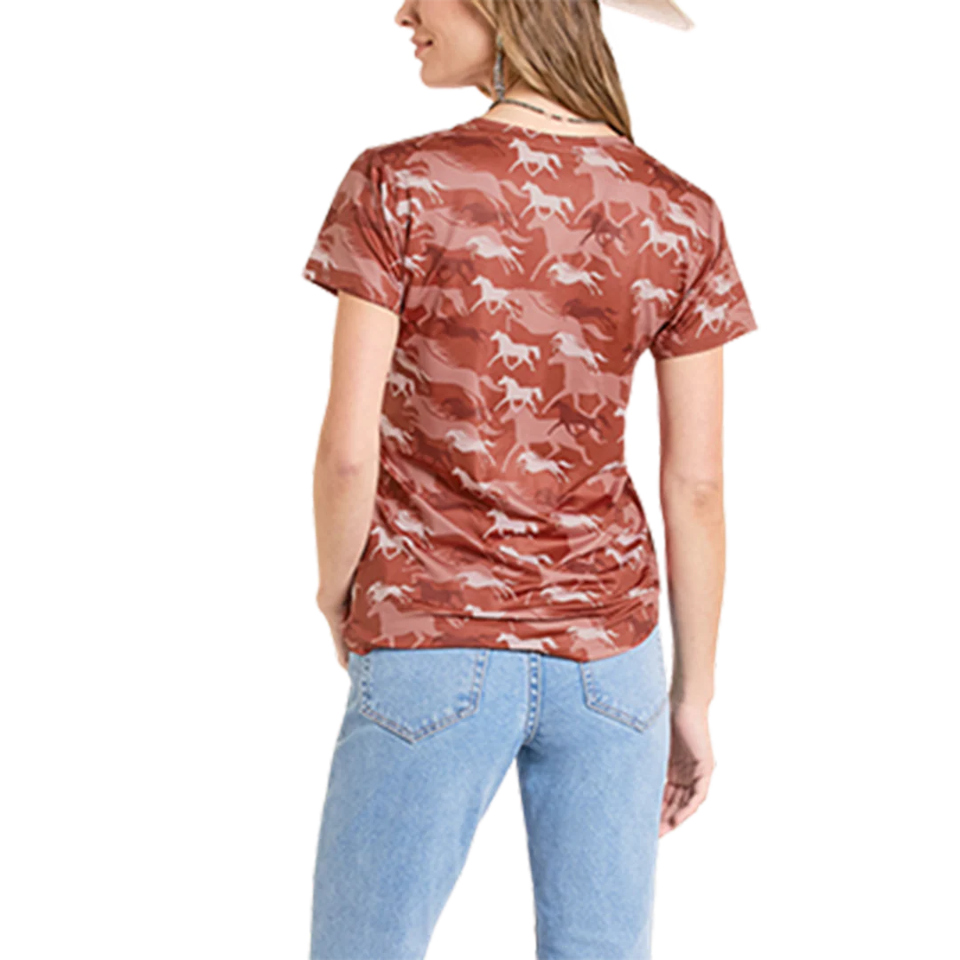 Panhandle Slim Women's Horse Print Performance T-Shirt - Image 2