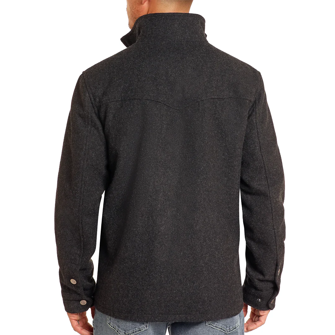 Powder River Outfitters Men's Camel Heather Wool Coat - Image 4