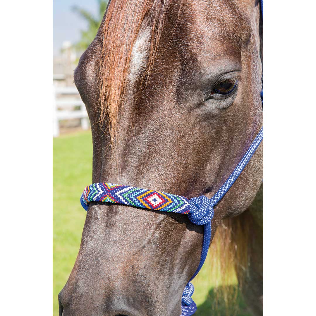 Professional's Choice Beaded Nose Band Rope Halter