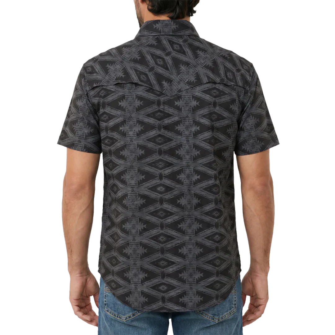 Rock & Roll Denim Men's Aztec Short Sleeve Snap Shirt - Image 3