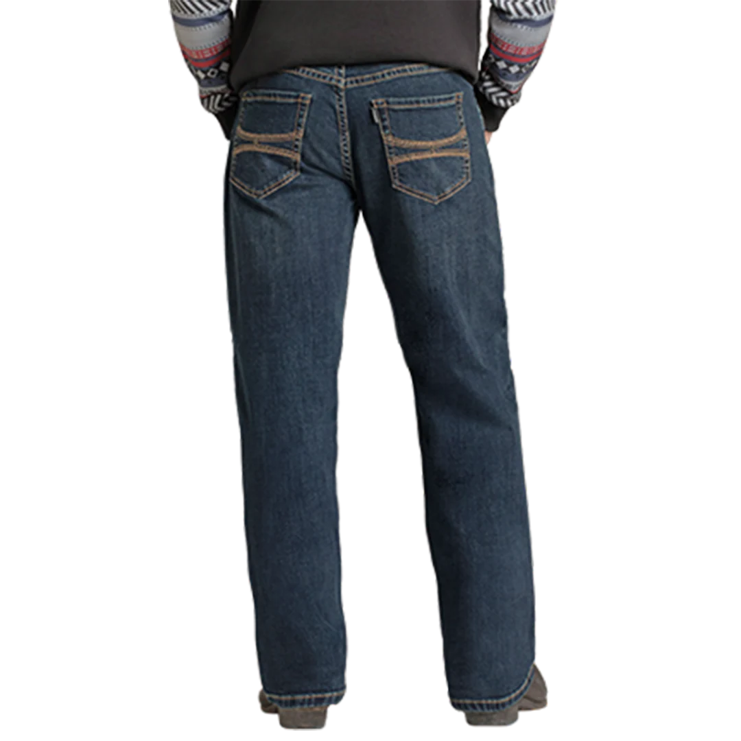Rock & Roll Denim Men's Embroidery Stackable Bootcut Jeans