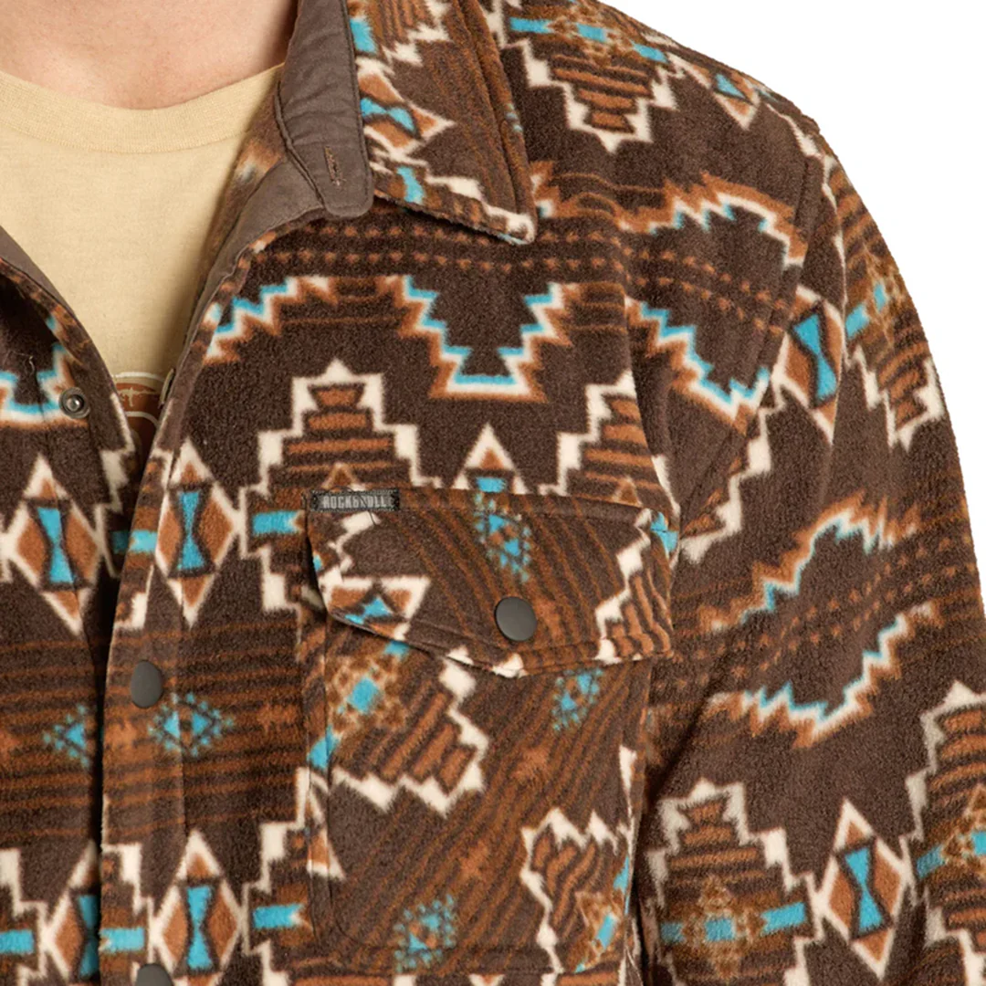 Rock & Roll Denim Men's Fleece Jacket - Image 6