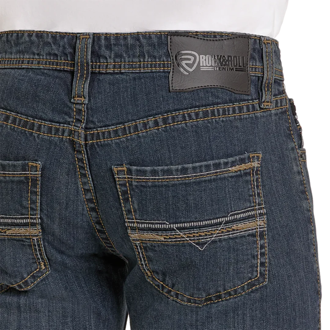 Rock & Roll Denim Men's Regular Fit Classic Straight Leg Jeans - Image 4