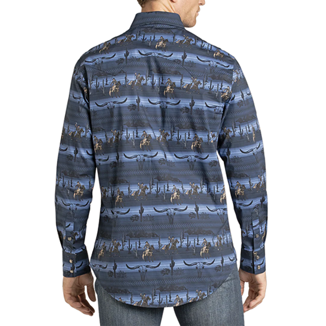 Rock & Roll Denim Men's Serape Convo Long Sleeve Snap Shirt - Image 2