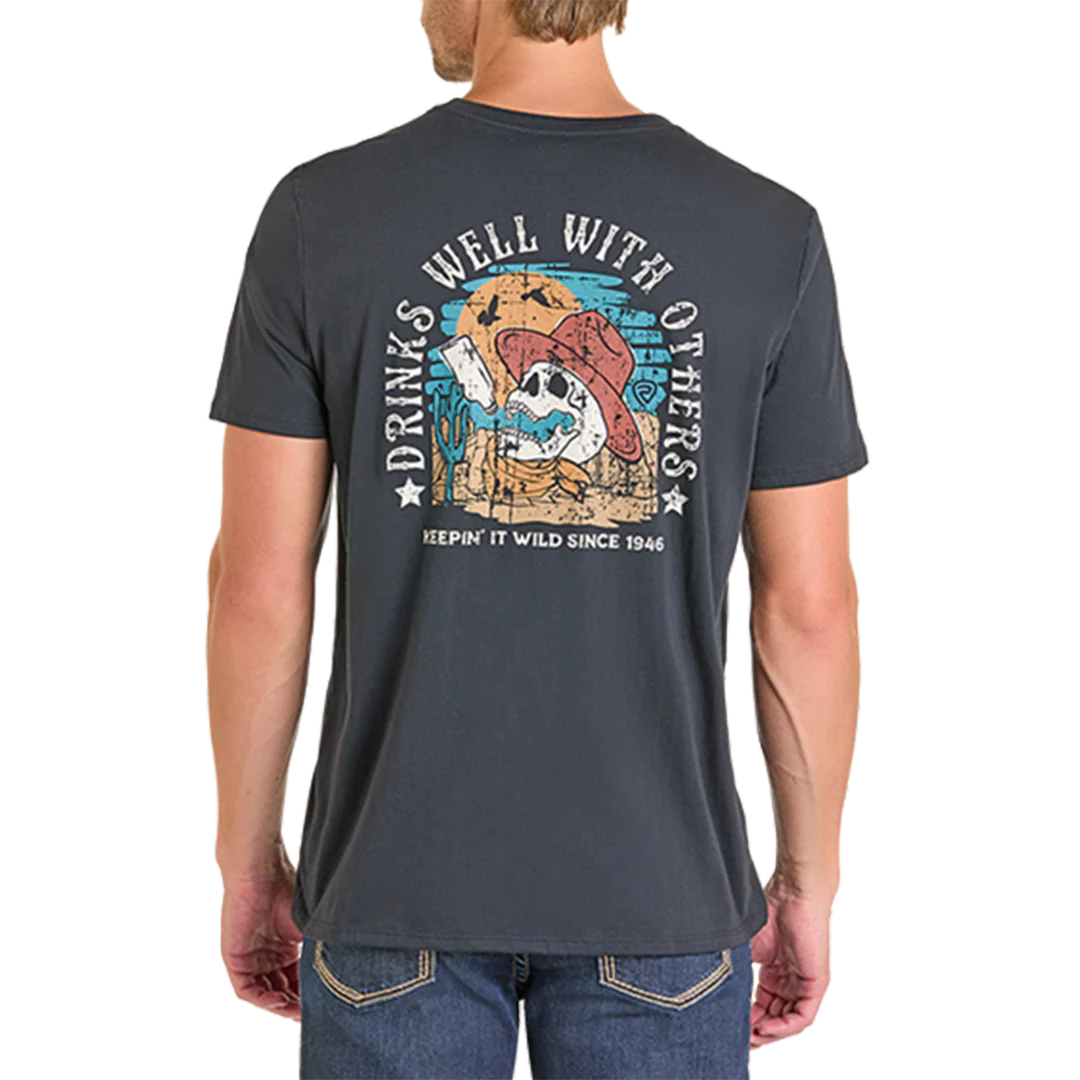 Rock & Roll Denim Unisex Drinks Well T-Shirt - Image 2