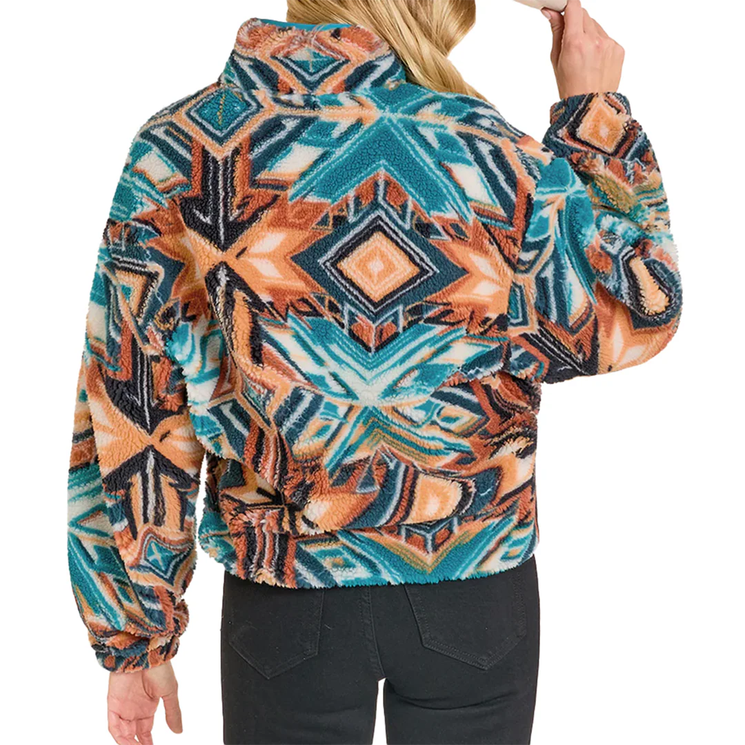 Rock & Roll Denim Women's Aztec Sherpa Pullover - Image 2