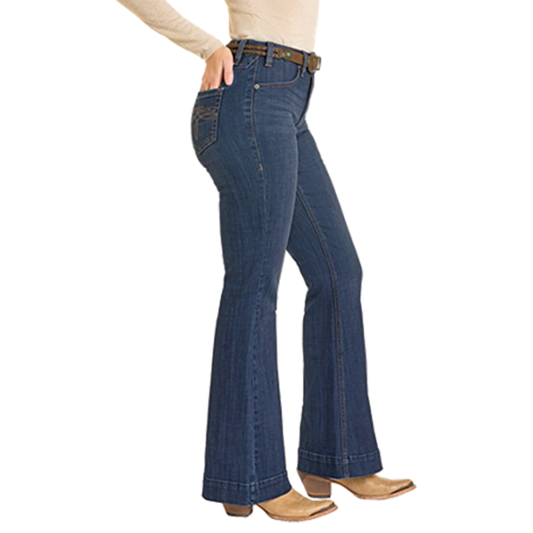 Rock & Roll Denim Women's Boot Stitch Trousers Jeans - Image 3