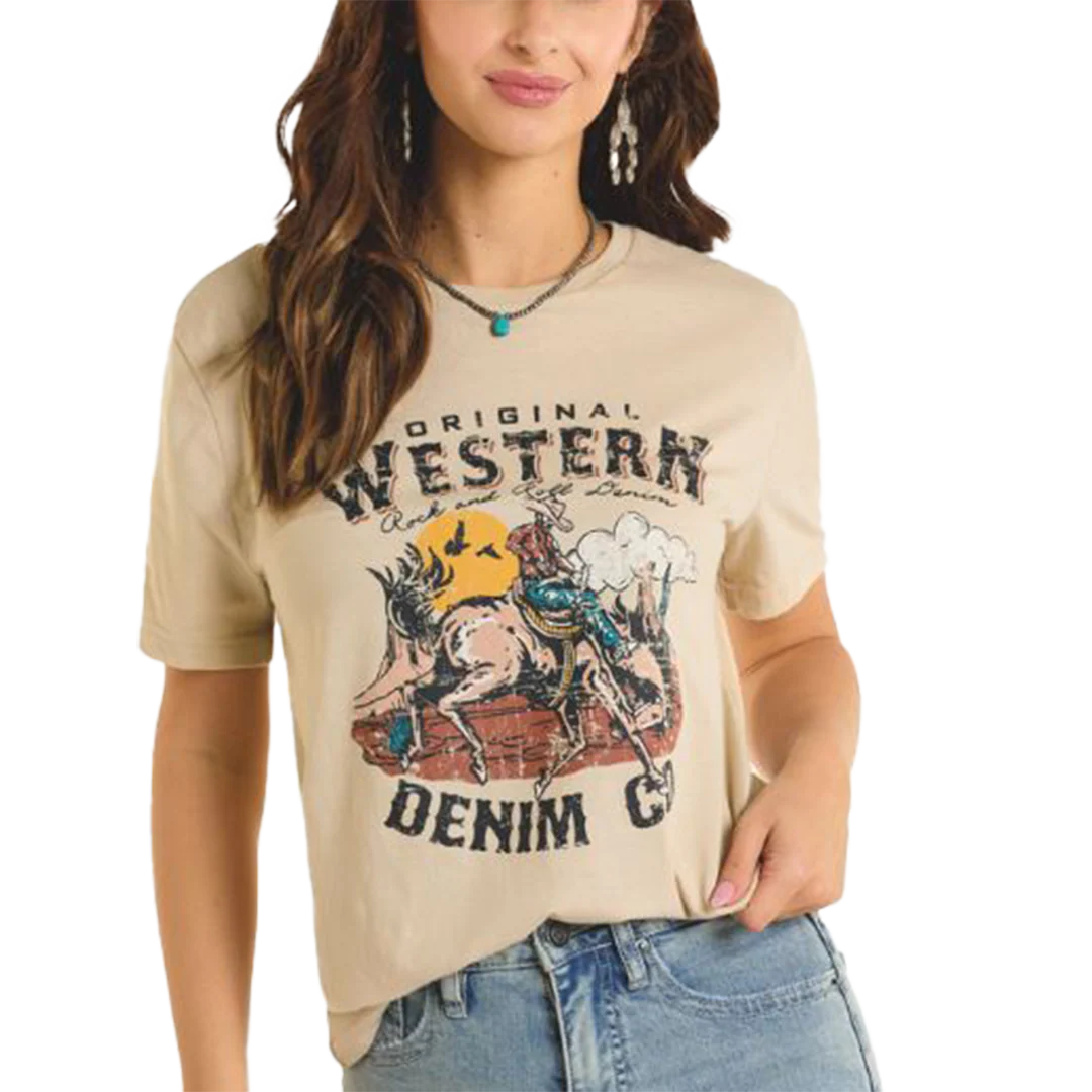 Rock & Roll Denim Women's Bronco Screen T-Shirt