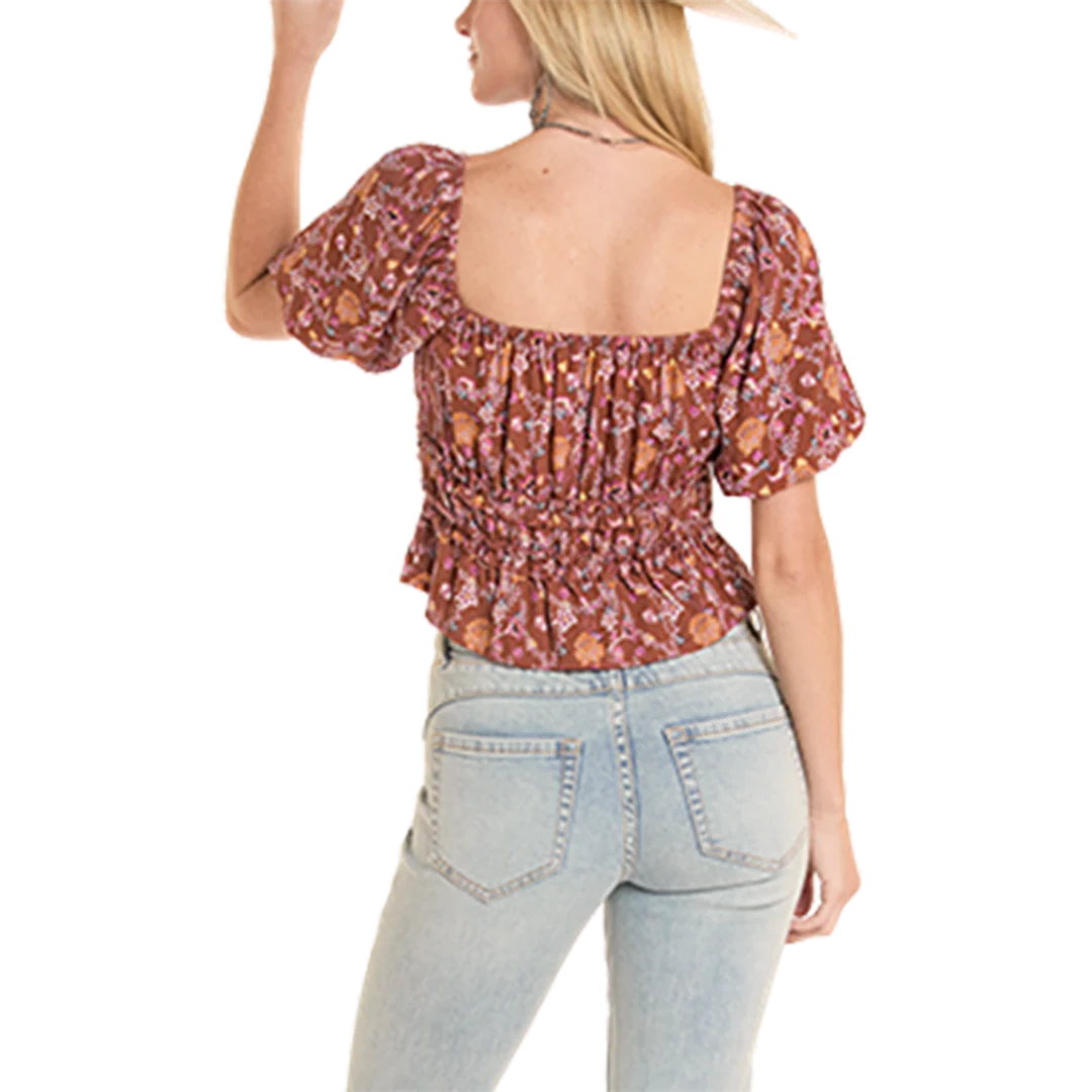Rock & Roll Denim Women's Floral Print Blouse - Image 3