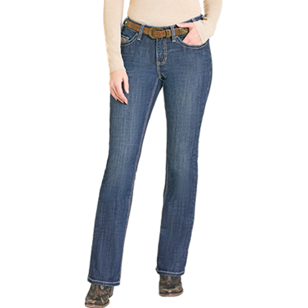 Rock & Roll Denim Women's Steer Embroidery Bootcut Jeans - Image 2
