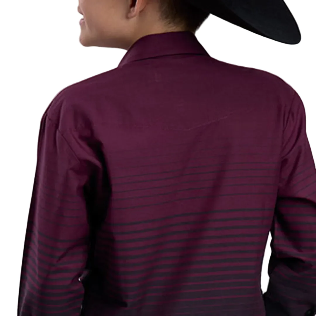 Roper Boys' Border Stripe Long Sleeve Snap Shirt - Image 2