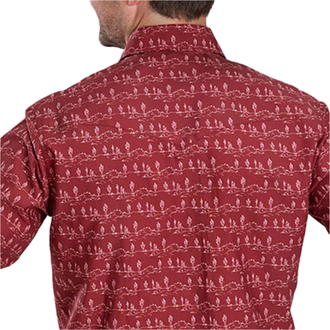 Roper Men's Cactus Print Long Sleeve Snap Shirt - Image 2