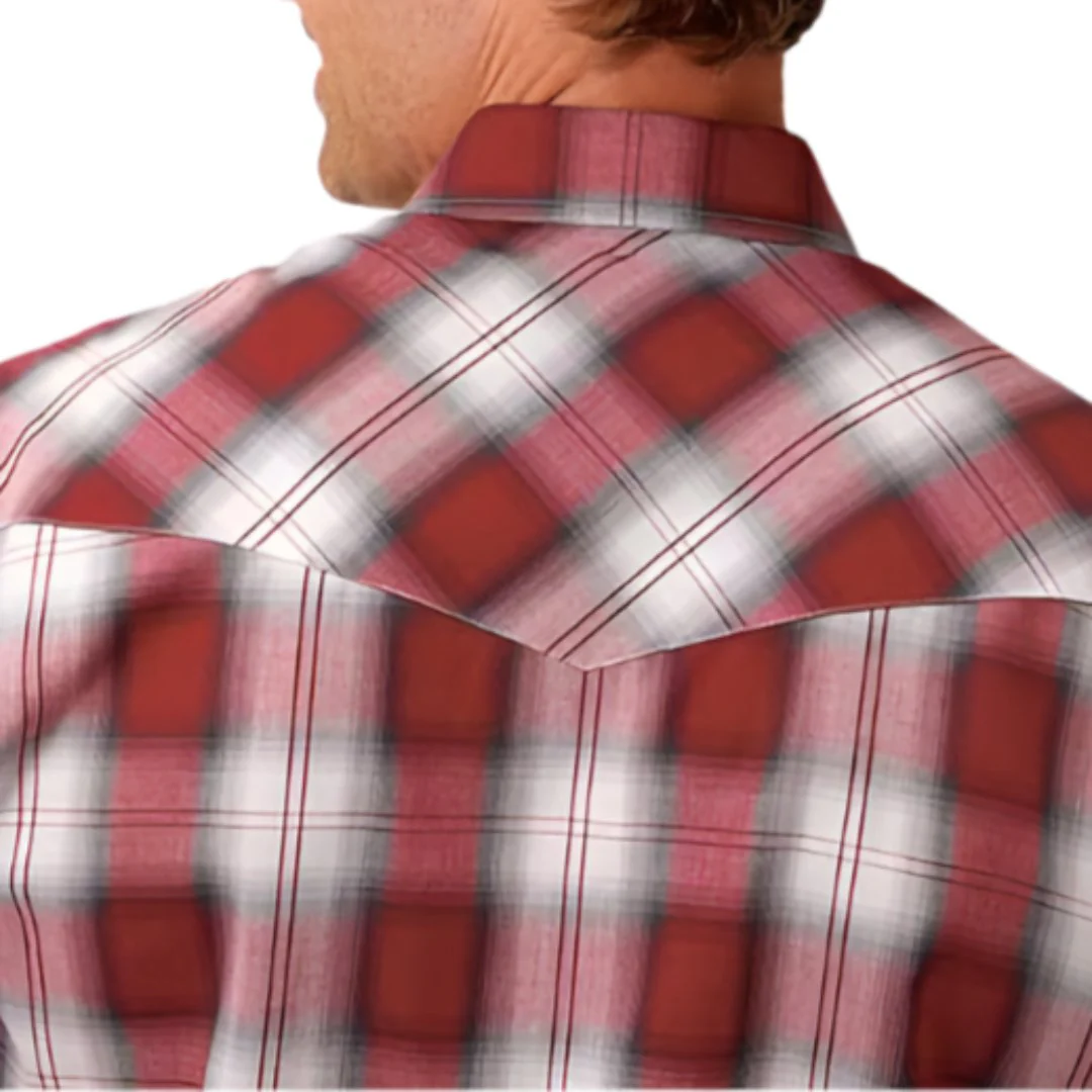 Roper Men's Classic Plaid Long Sleeve Snap Shirt - Image 2