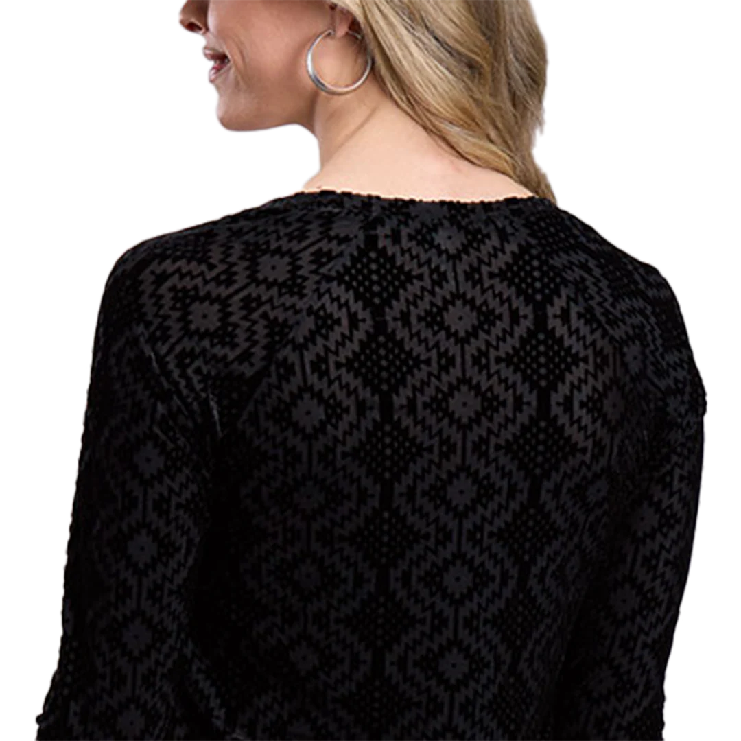 Roper Women's Mesh Velour Top - Image 2