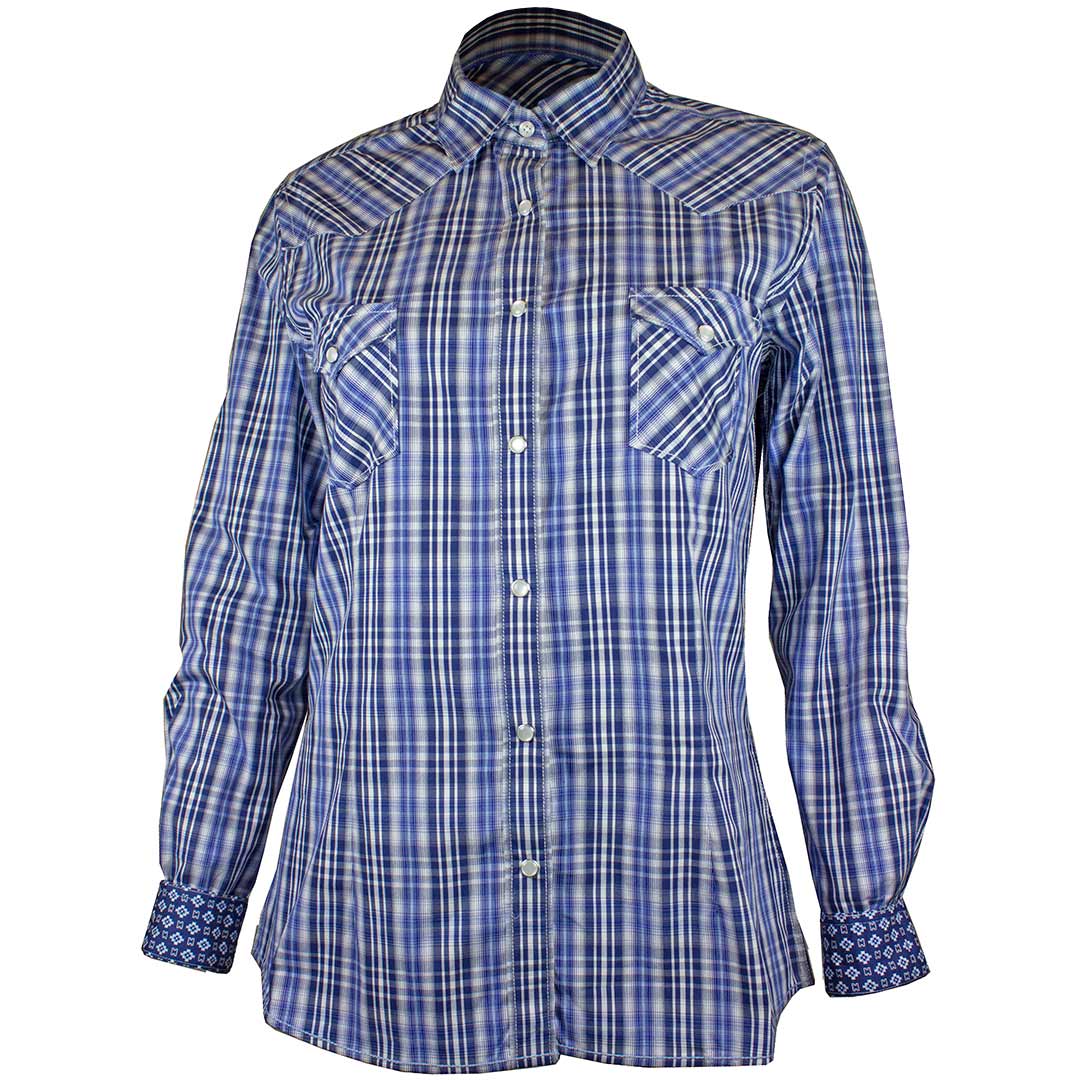 Rough Stock Women's Plaid Stripe Snap Shirt - Image 2