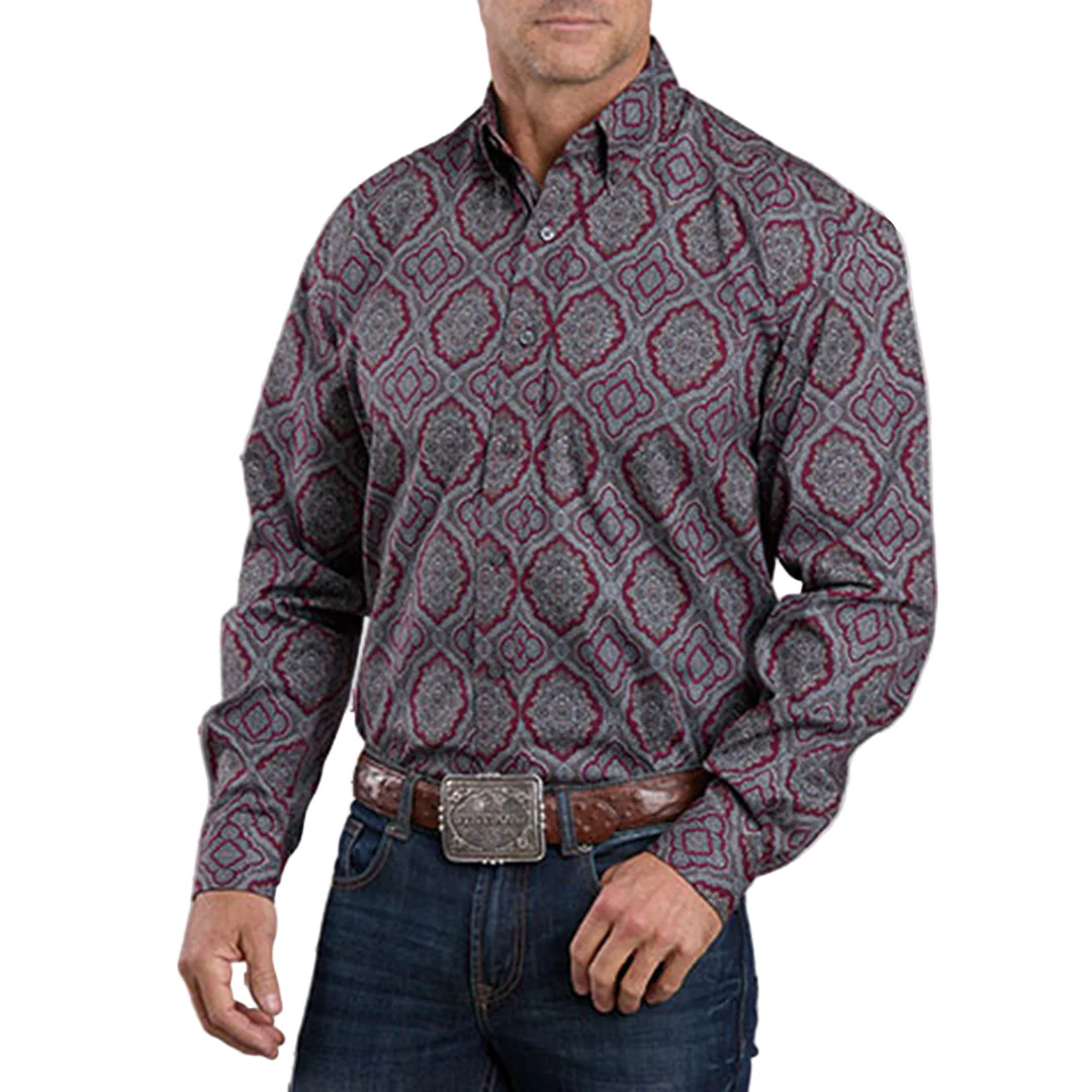 Stetson Men's Medallion Paisley Long Sleeve Button Shirt